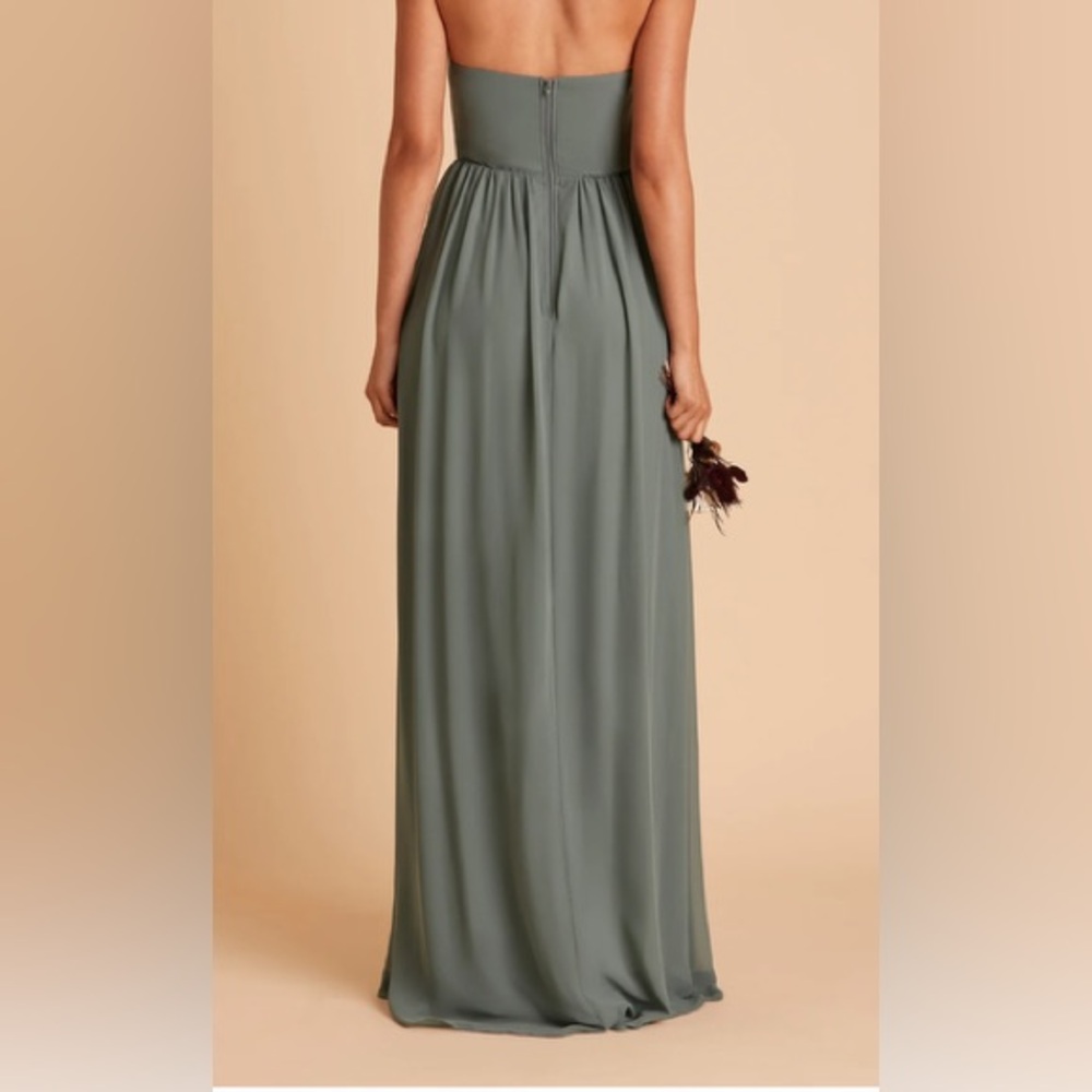 Green Maxi strapless dress